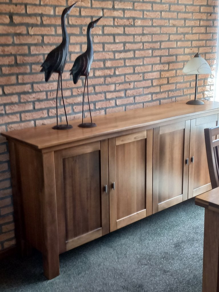 Woonkamer meubels + kasten en tafels en stoelen in notenhout, Ophalen, Zo goed als nieuw, 4 tot 6 stoelen