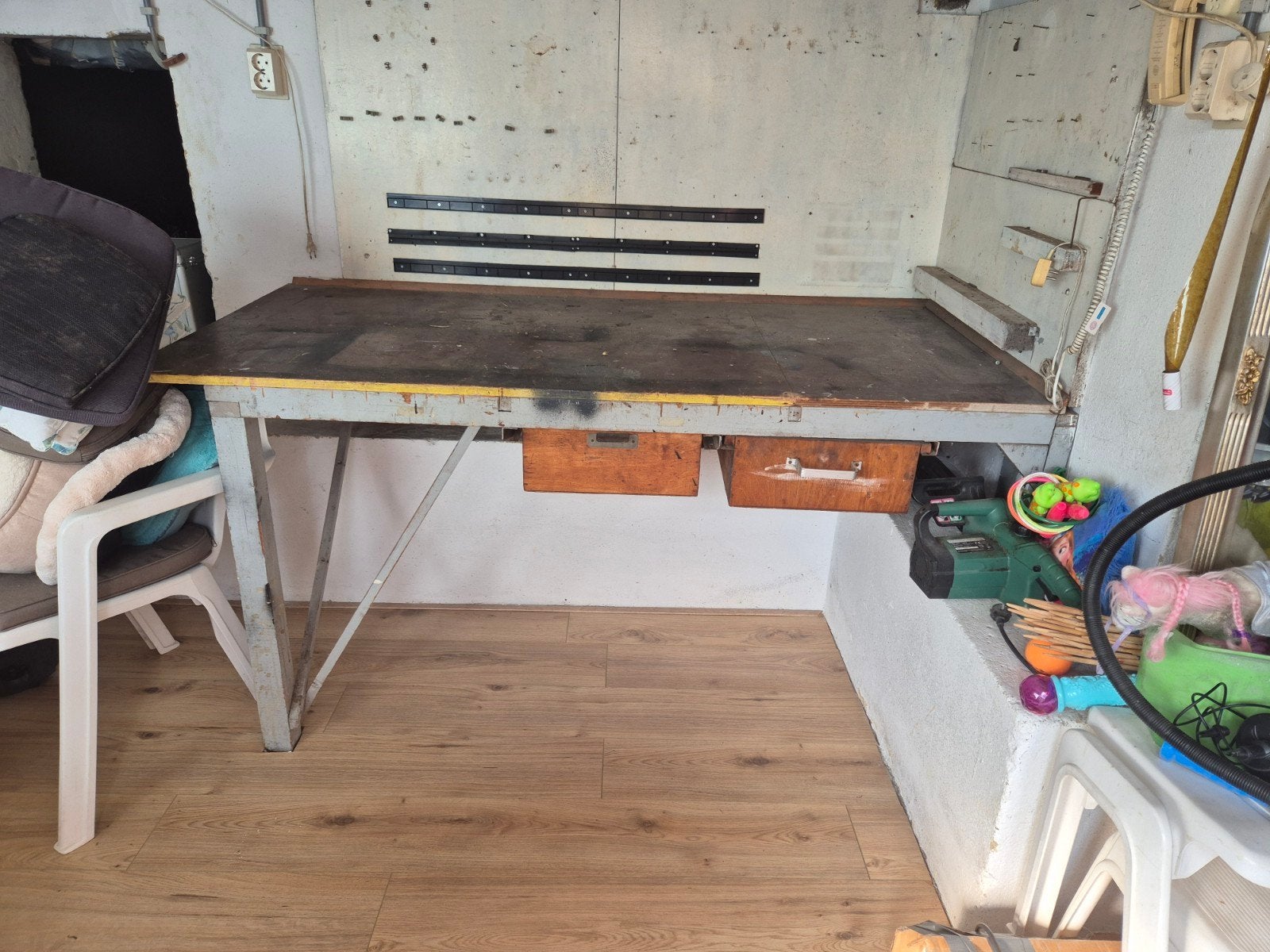 Werkbank met ingekorte poten 175x85dx85h