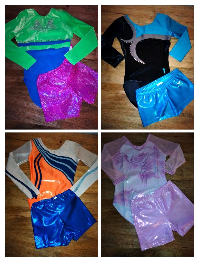 Turnpakjes lange mouwen met turnbroekje maat 152 SALE, Sport en Fitness, Turnen, Kindermaat 146 t/m 176, Ophalen of Verzenden