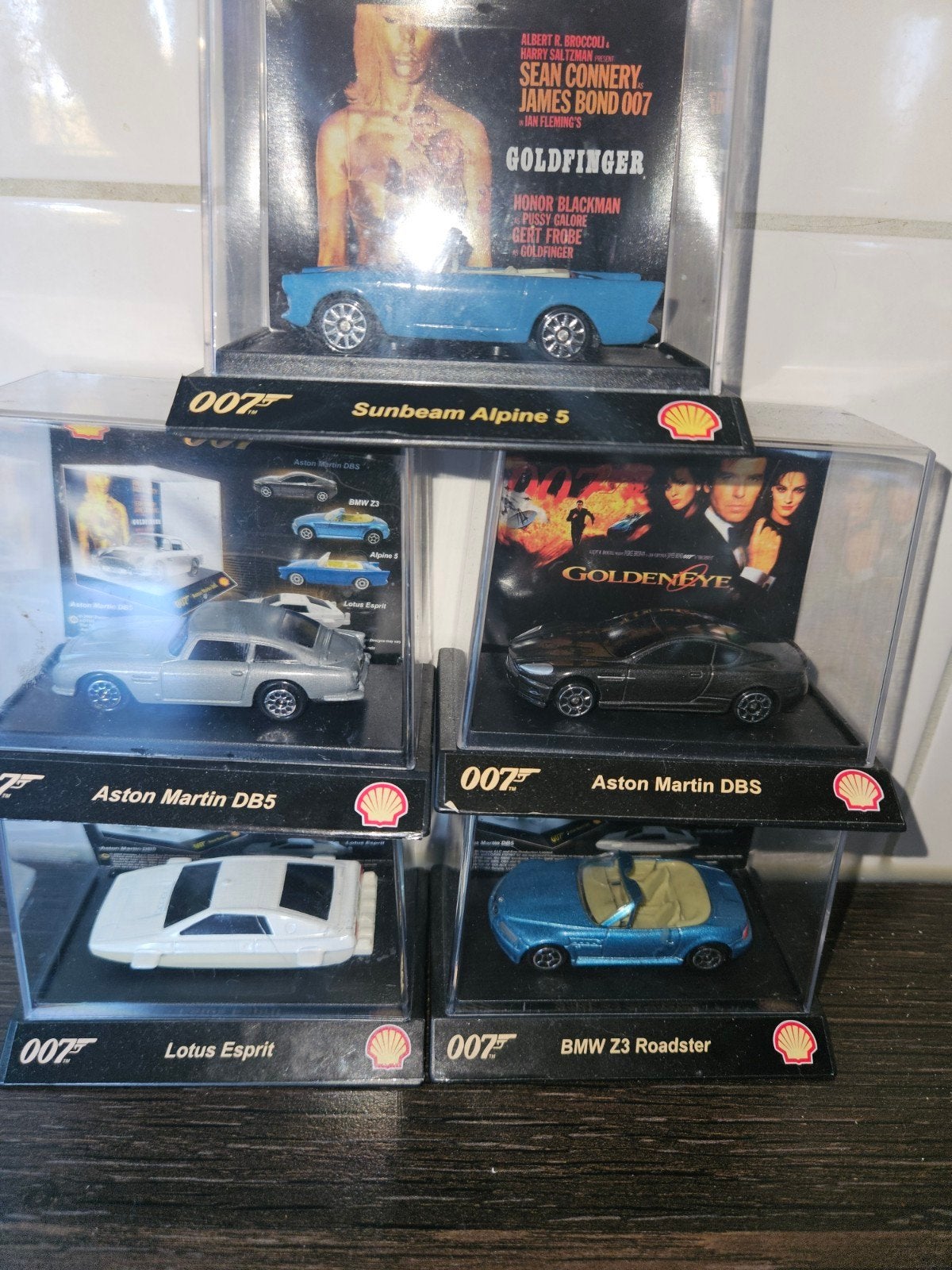 5x Shell collectibles James Bond, Ophalen of Verzenden