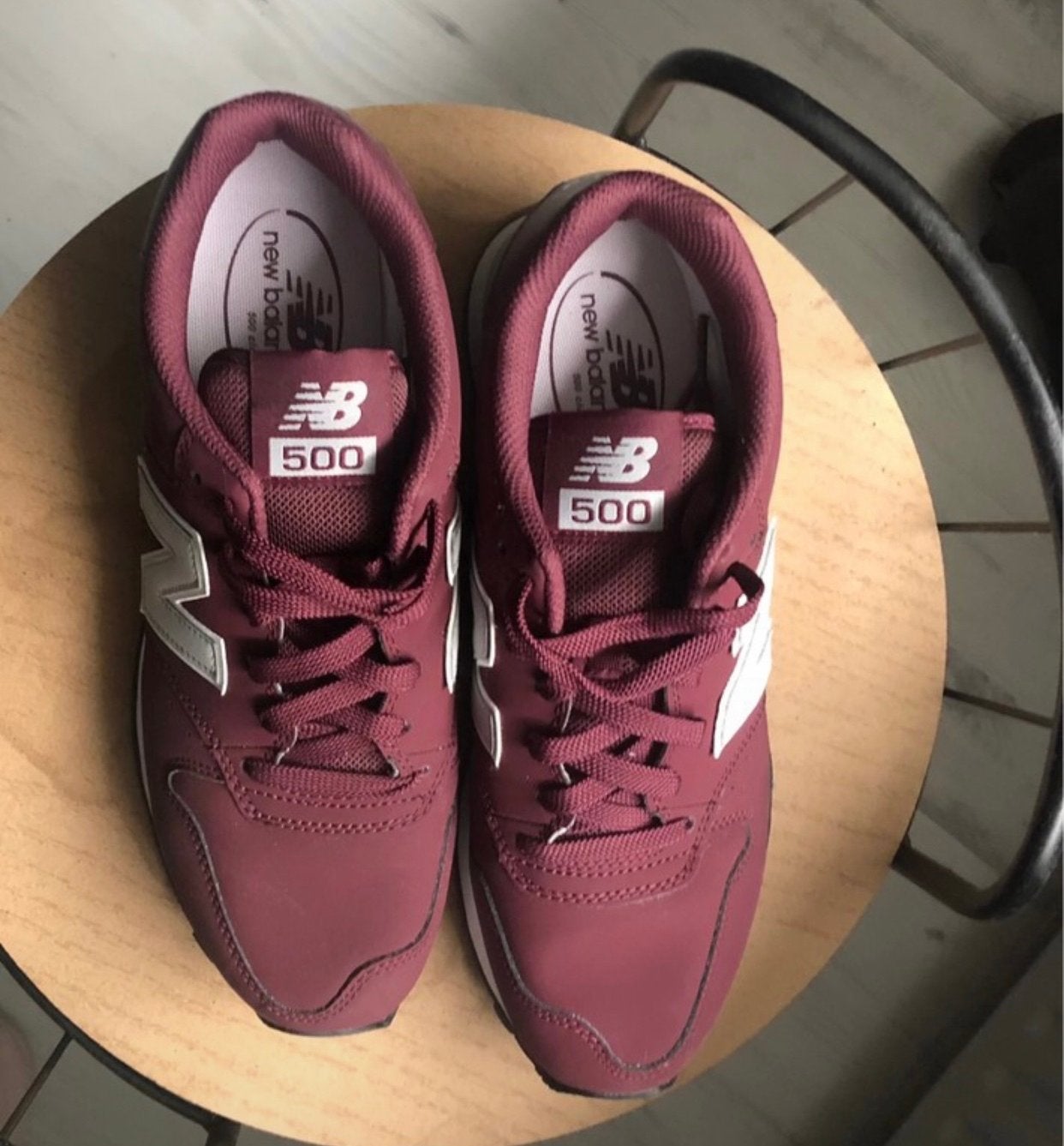 New Balance 500 sneakers - Bordeauxrood, Ophalen of Verzenden, Zo goed als nieuw, Rood, Sneakers of Gympen
