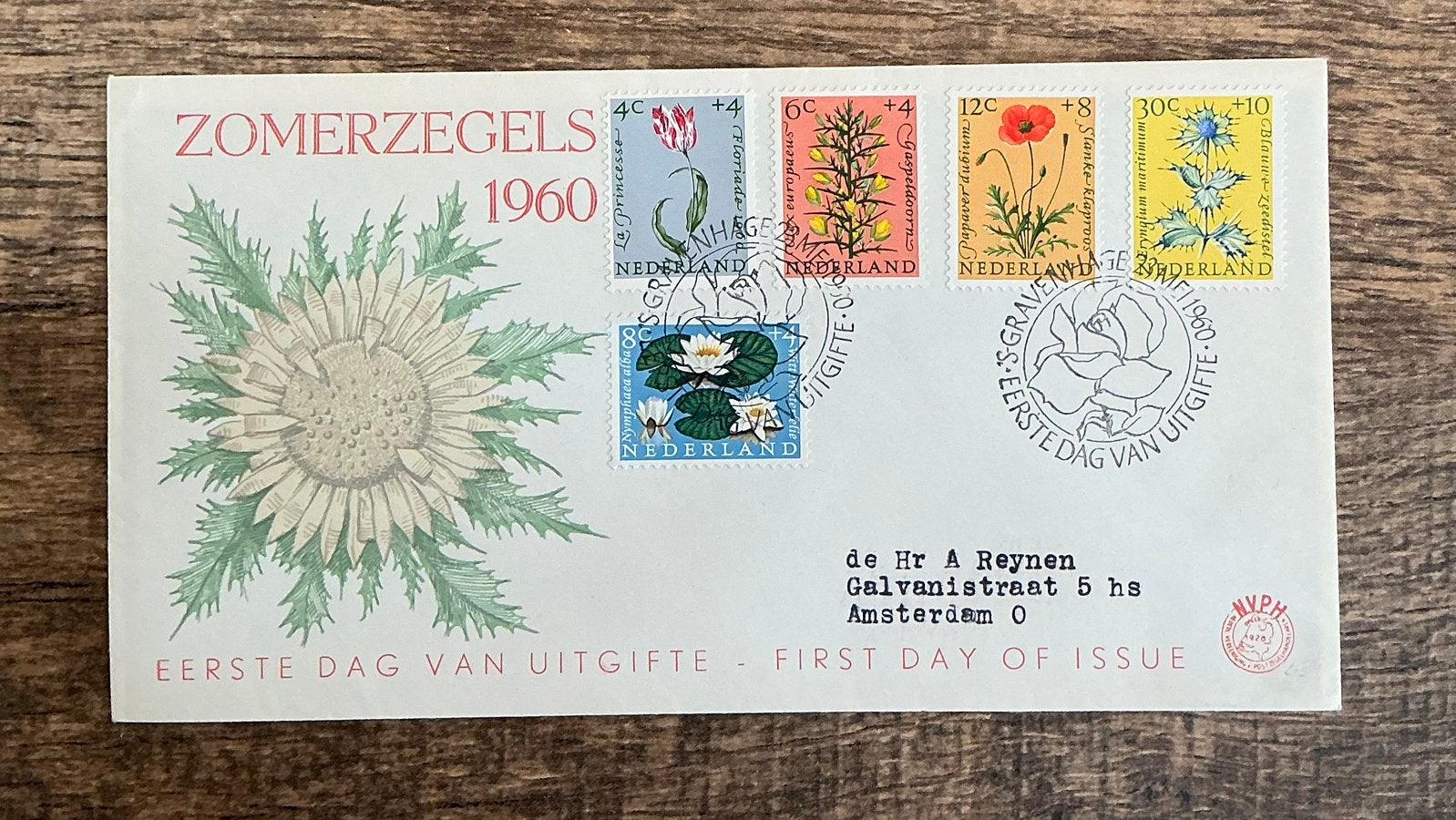 Nederland FDC E43 beschreven, Postzegels en Munten, Ophalen of Verzenden, Beschreven, Nederland
