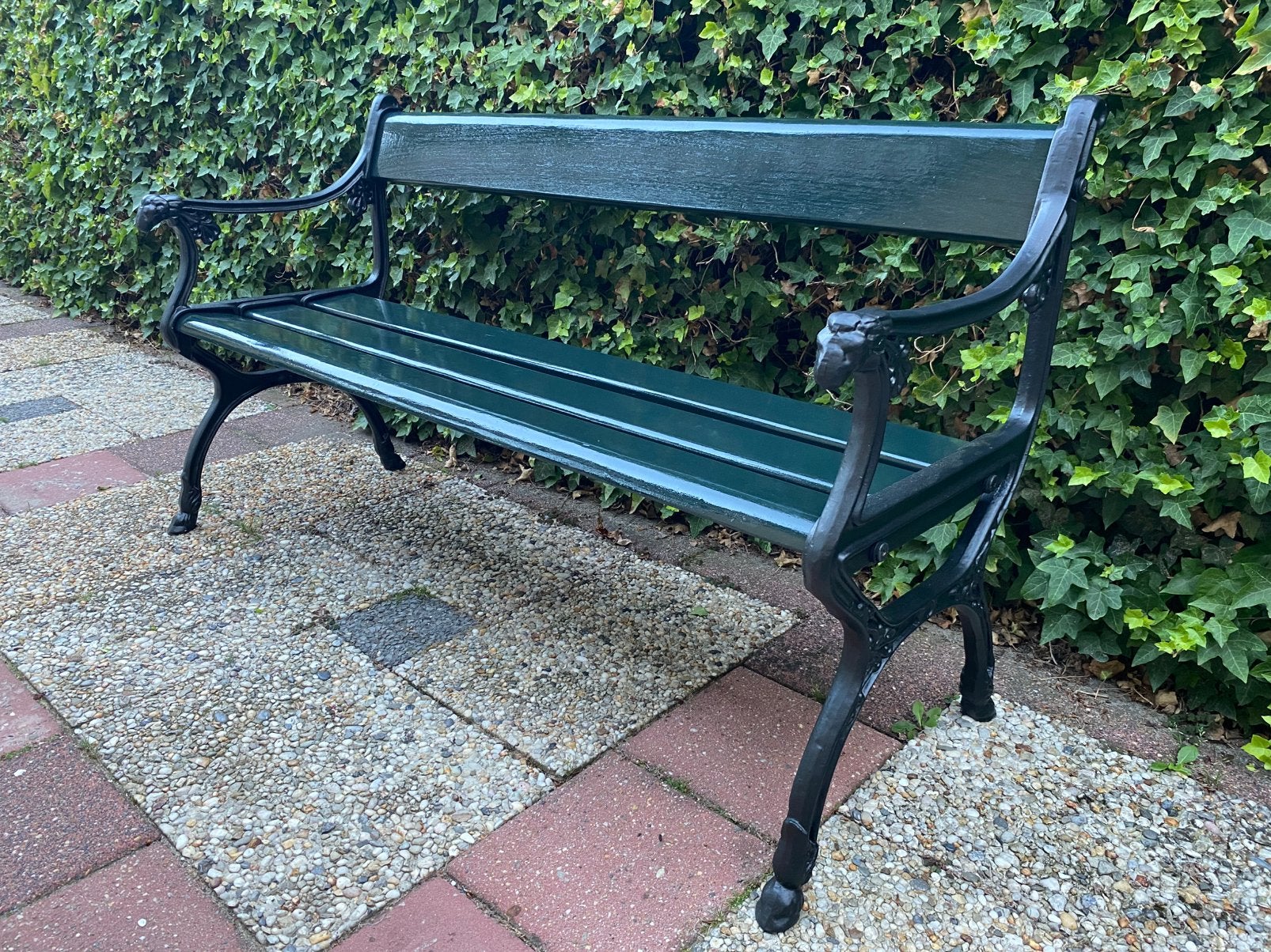 Parkbank tuinbank gietijzer gardeluxe, Ophalen of Verzenden, Zo goed als nieuw, Hout