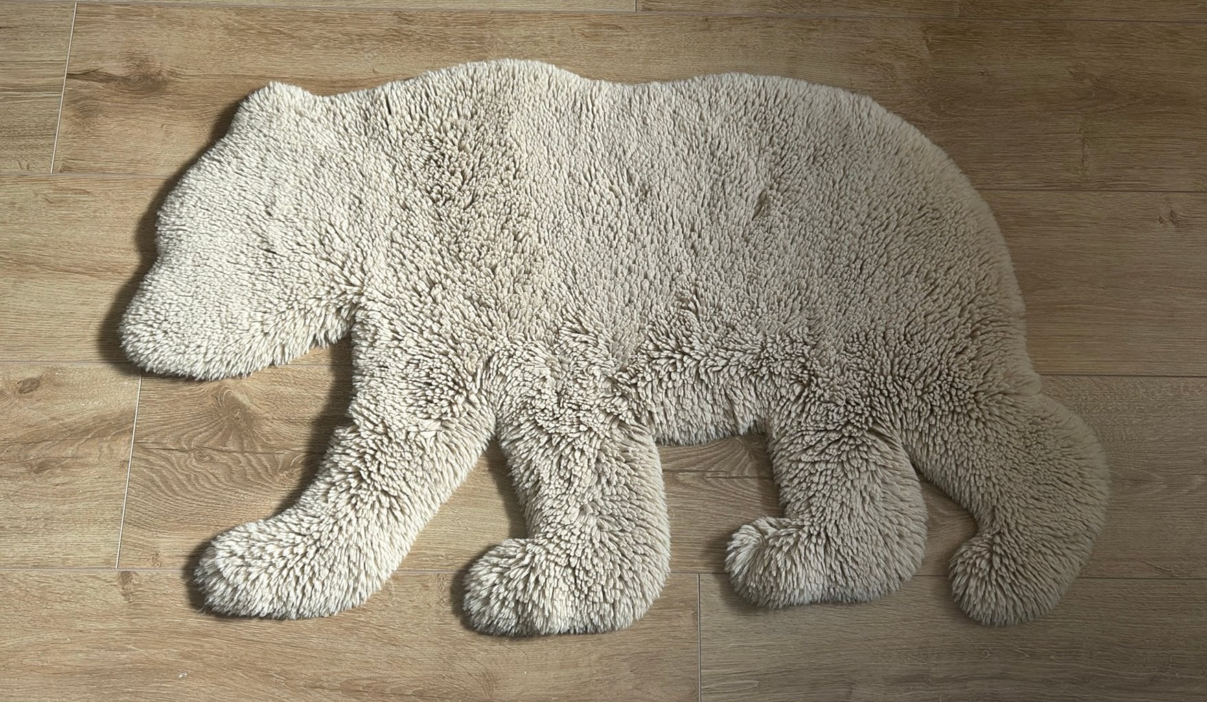 Vloerkleed kinderkamer beer beige, Ophalen, Zo goed als nieuw, Kleed of Kussen