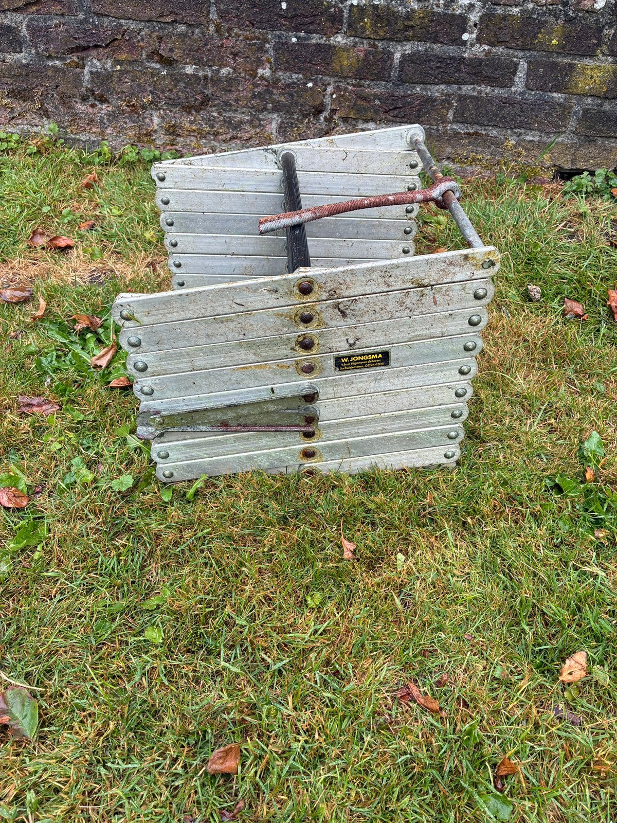 Vouwladder, harmonicaladder, trap aluminium, Ophalen, Gebruikt, Ladder, Opvouwbaar of Inschuifbaar