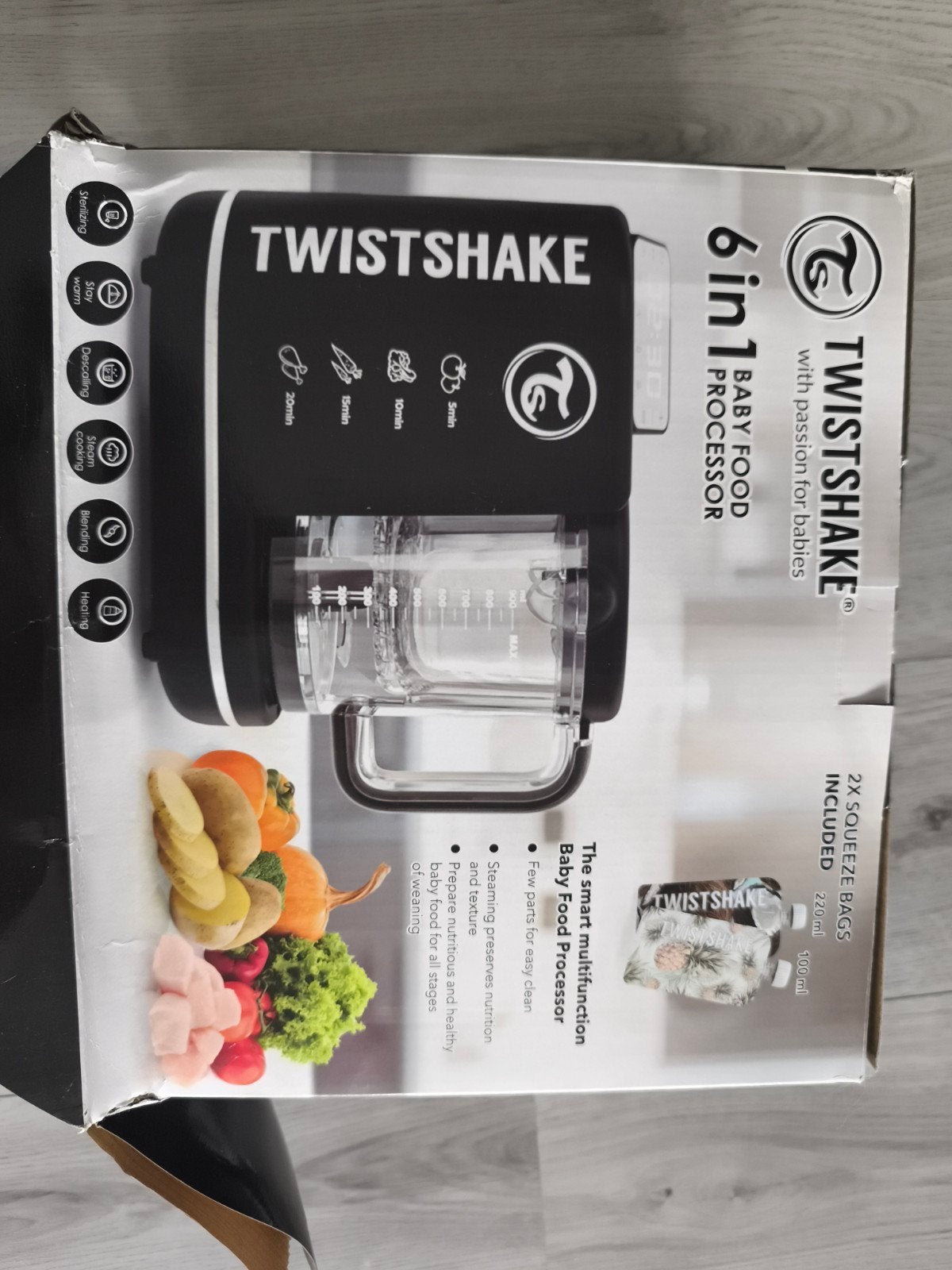 Baby foodprocessor Twistshake, Witgoed en Apparatuur, Keukenmixers, Ophalen of Verzenden, Zo goed als nieuw, 3 snelheden of meer