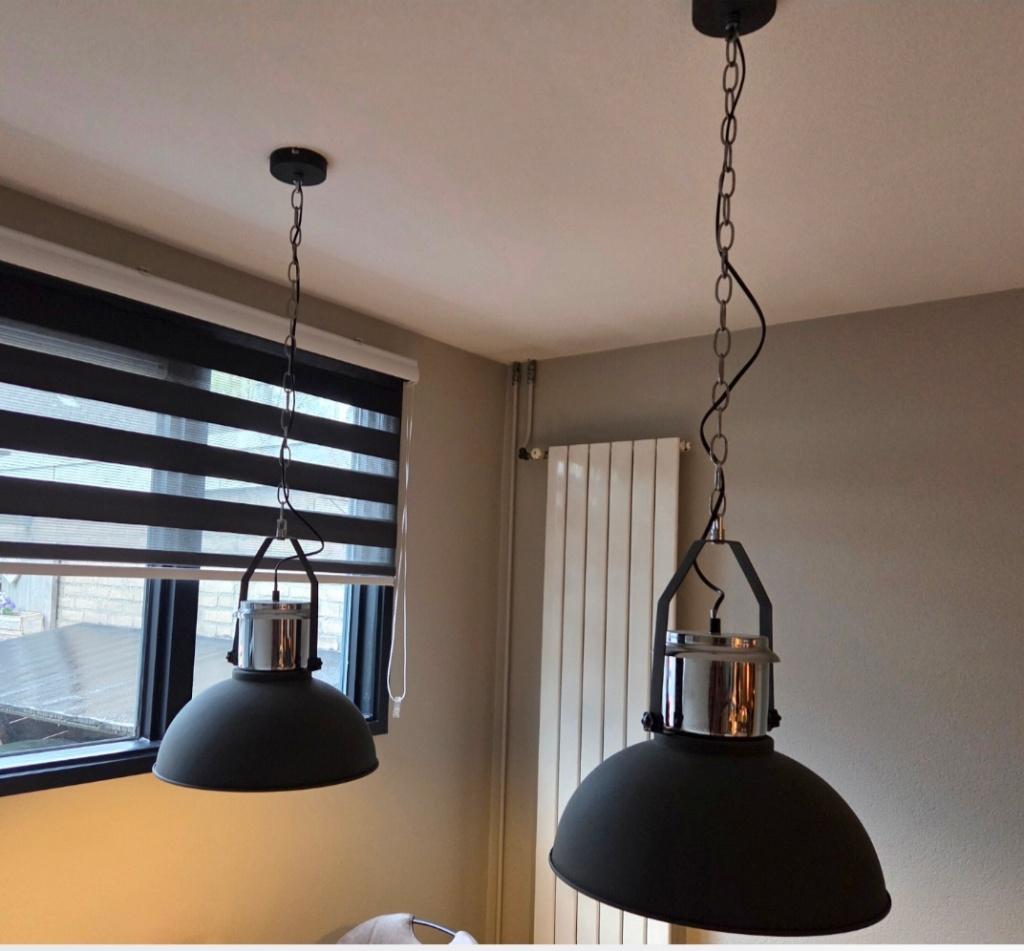 Industriële hanglamp, Ophalen, 50 tot 75 cm, Zo goed als nieuw, Metaal