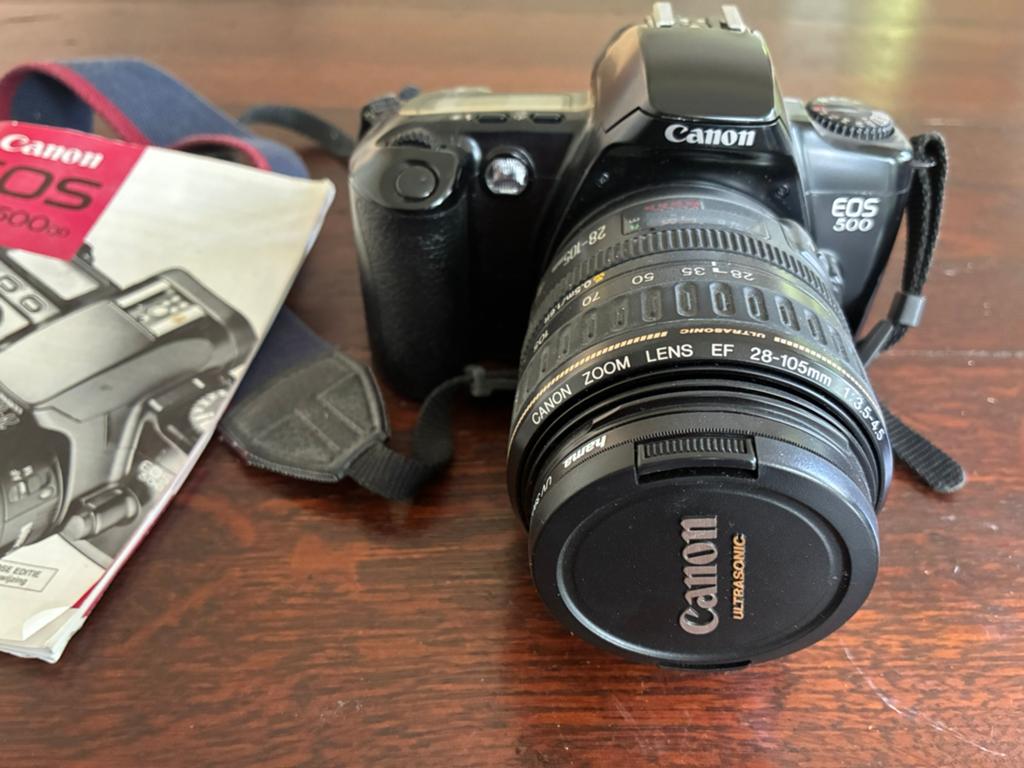Canon EOS 500 met 28/105 lens, Ophalen of Verzenden, Zo goed als nieuw, Spiegelreflex, Canon