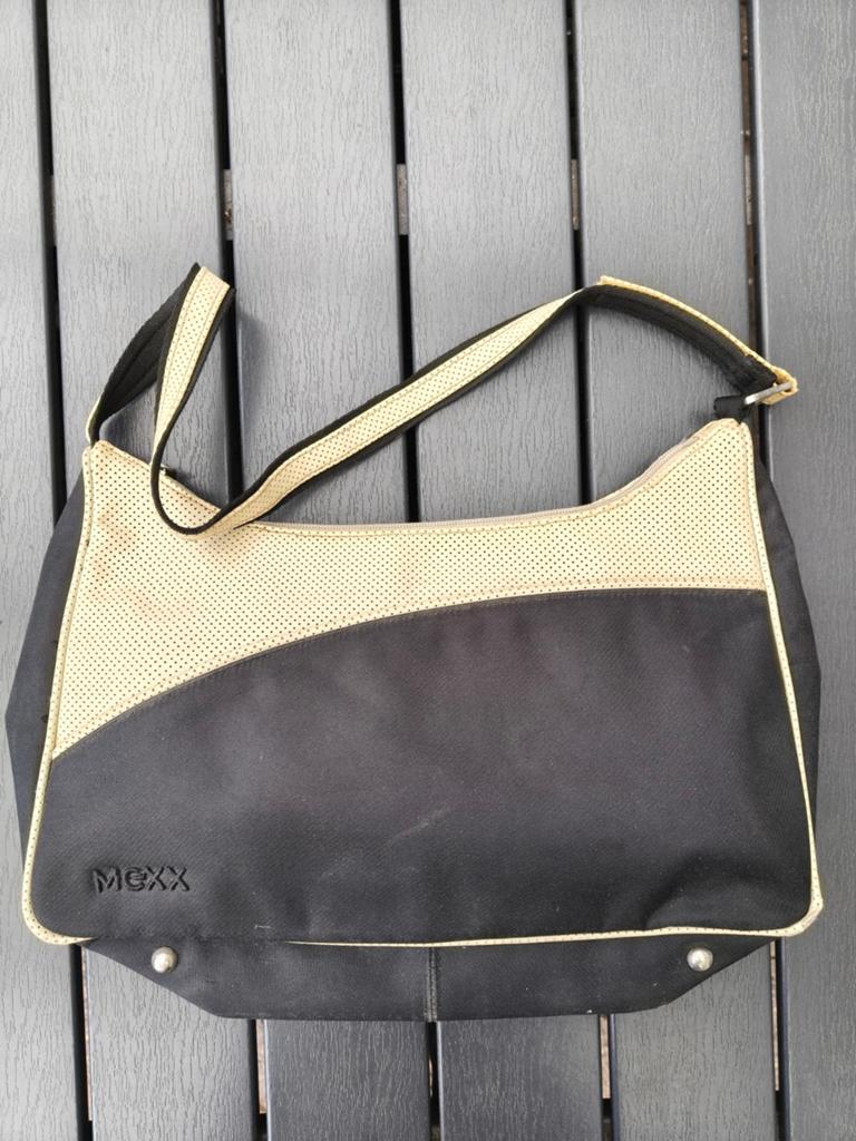 Leuke Mexx damestas - Hoogte 22 cm, Breedte 36 cm, Ophalen of Verzenden, Gebruikt, Zwart, Handtas