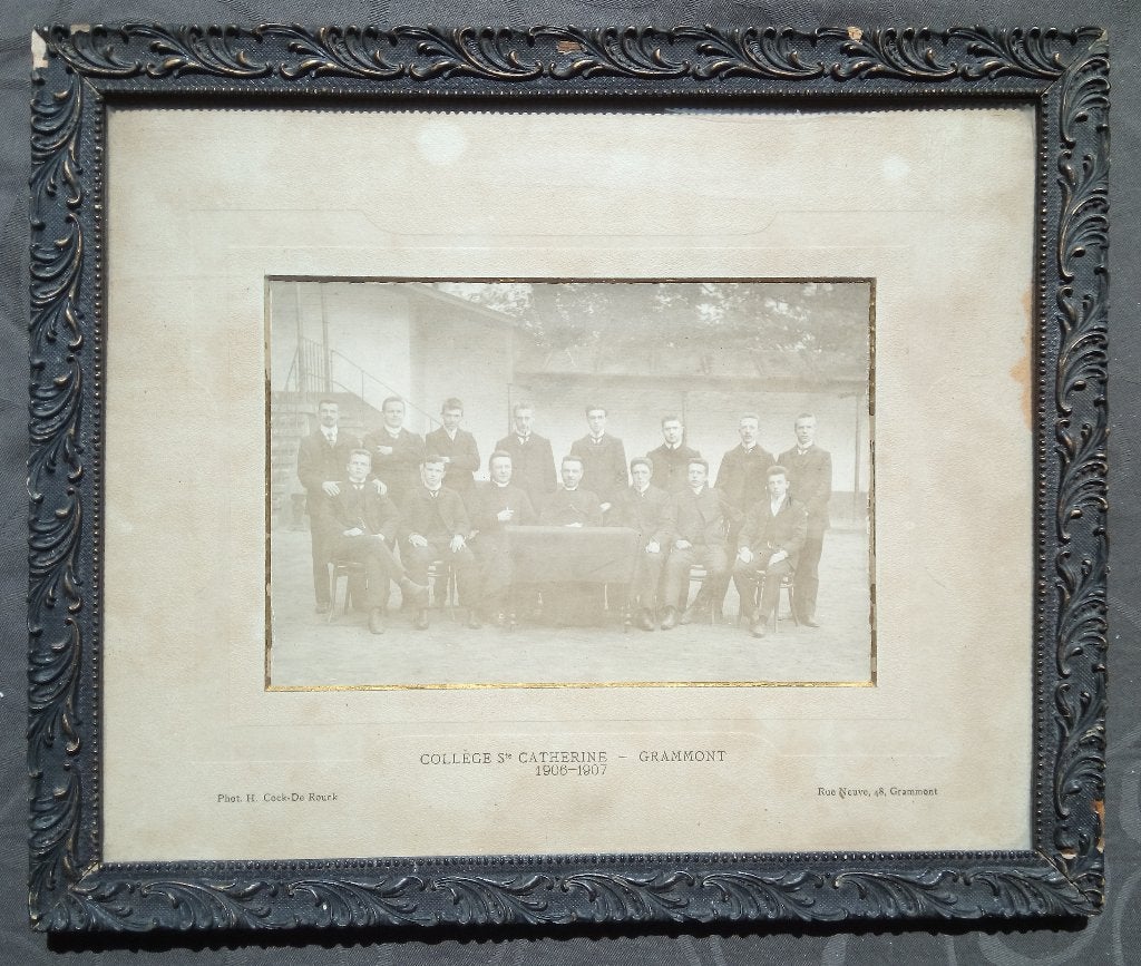 KLASSEFOTO COLLEGE ST CATHERINE GRAMMONT 1906 CAROLUS MASSEZ, Verzenden, Voor 1940, Zo goed als nieuw, Overige onderwerpen
