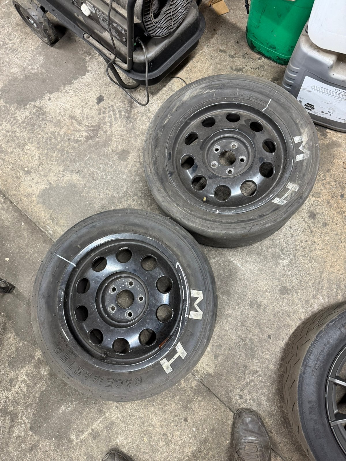 5x100 15 inch full slicks 8,5 23 15, Ophalen