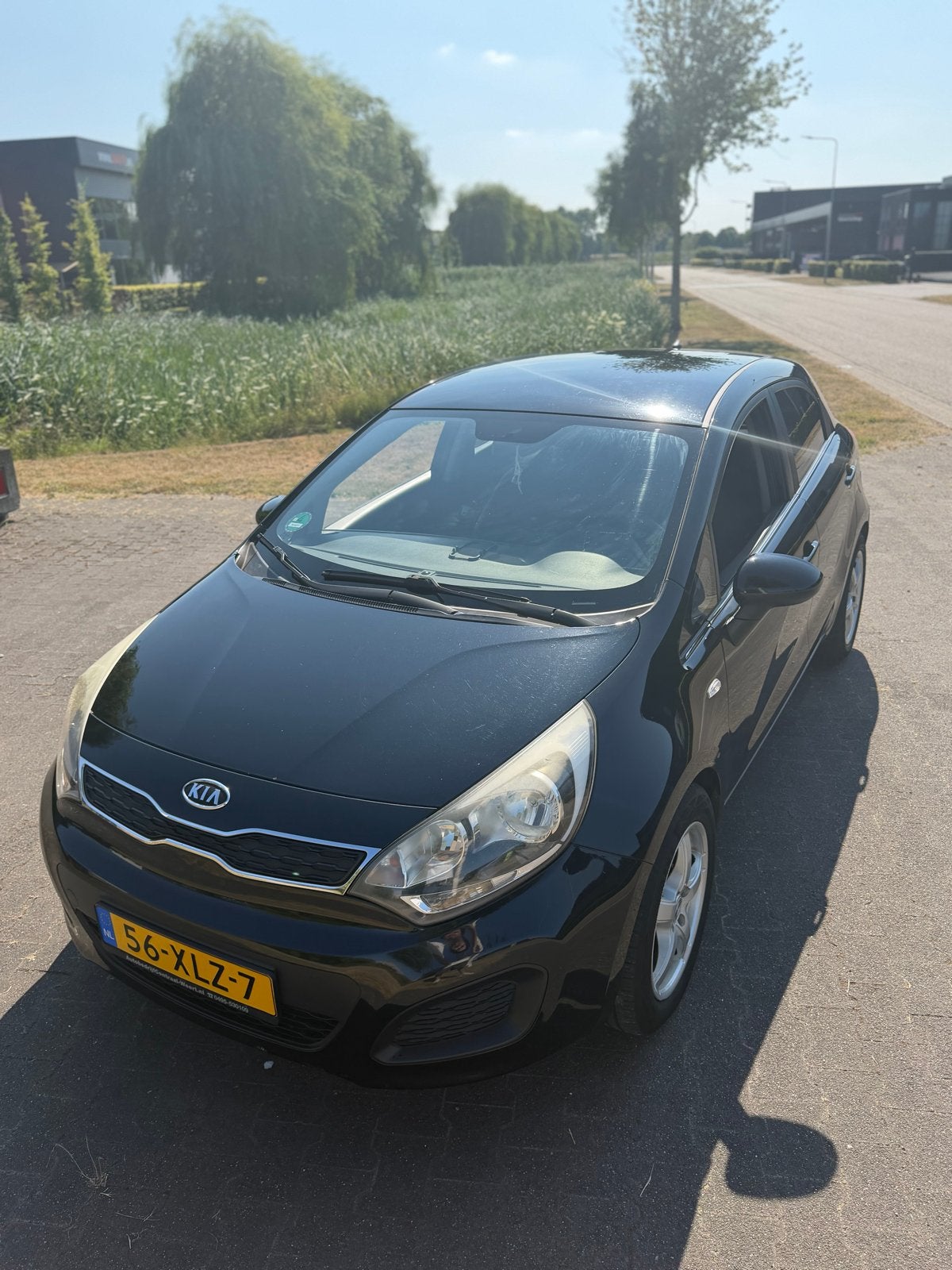 Kia Rio 1.2 I 5DRS 2012 Zwart, Auto's, Kia, 450 kg, 40 €/maand, 4 cilinders, Zwart