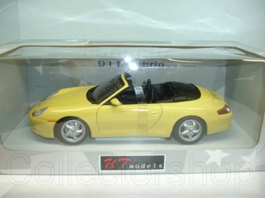 UT Porsche 996 Cabrio Yellow, Hobby en Vrije tijd, Modelauto's | 1:18, UT Models, Gebruikt, Auto, ?