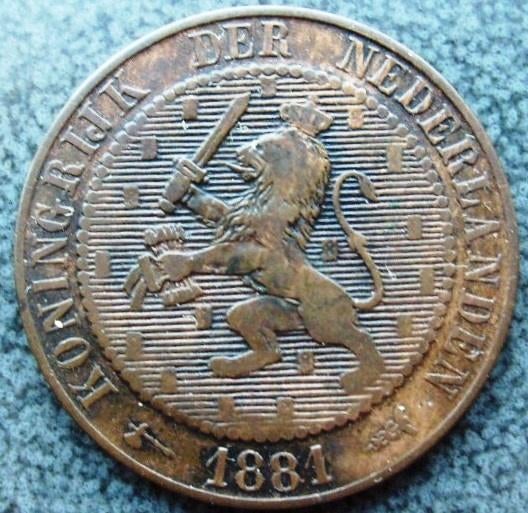 Mooie halve stuiver - 2 1/2 cent 1881., Verzenden, Koning Willem III, Overige waardes, Losse munt