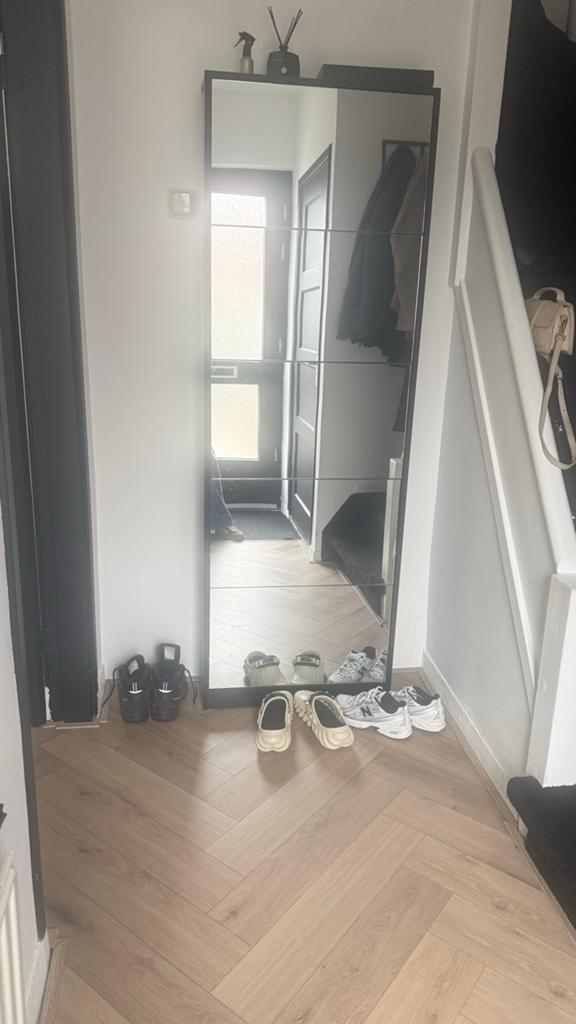 Schoenenkast met spiegel, 5 vakken (25-30 schoenen), Huis en Inrichting, Kasten | Schoenenkasten, Ophalen of Verzenden, Gebruikt