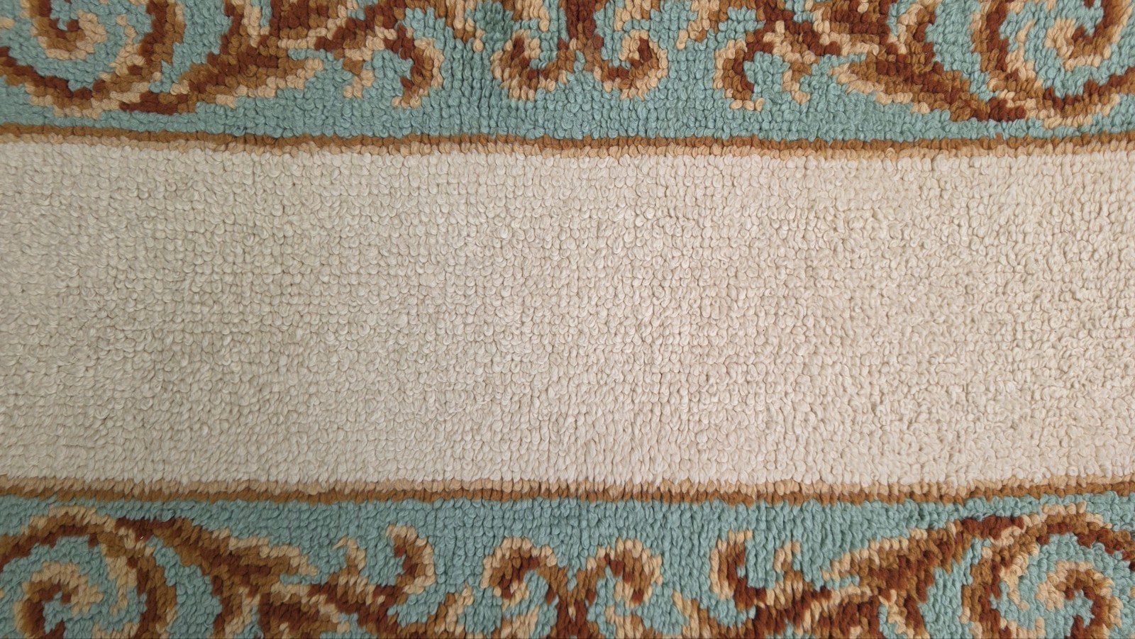 Vintage wol Barok badmat retro vloerkleed Smyrna 68x135cm, 100 tot 150 cm, Www.hypepopup.nl, Zo goed als nieuw, Www.hypepopup.nl