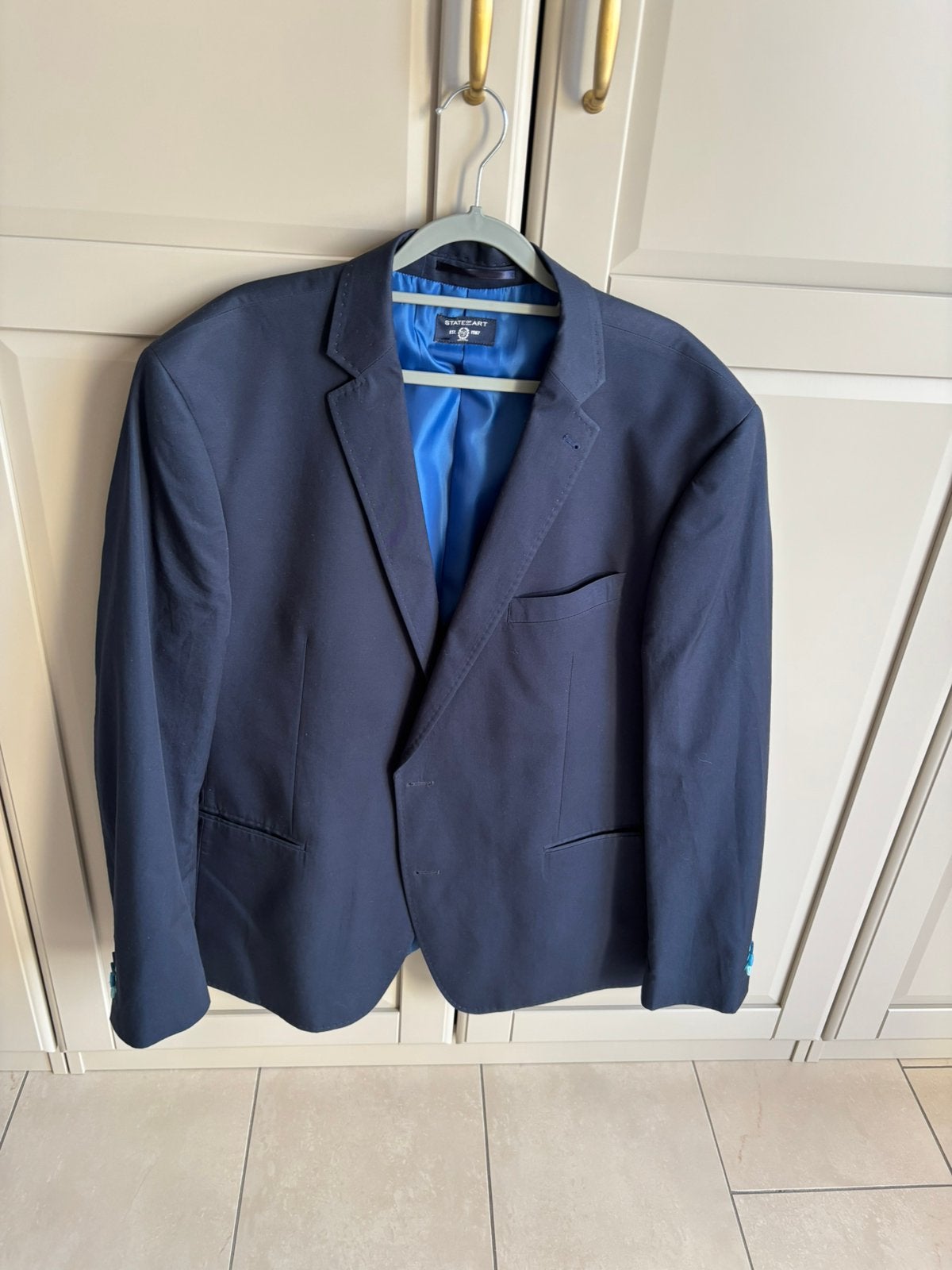 Nieuw blauw colbert jas merk State of Art maat 3XL, Kleding | Heren, Ophalen of Verzenden, Nieuw, Overige maten, Blauw