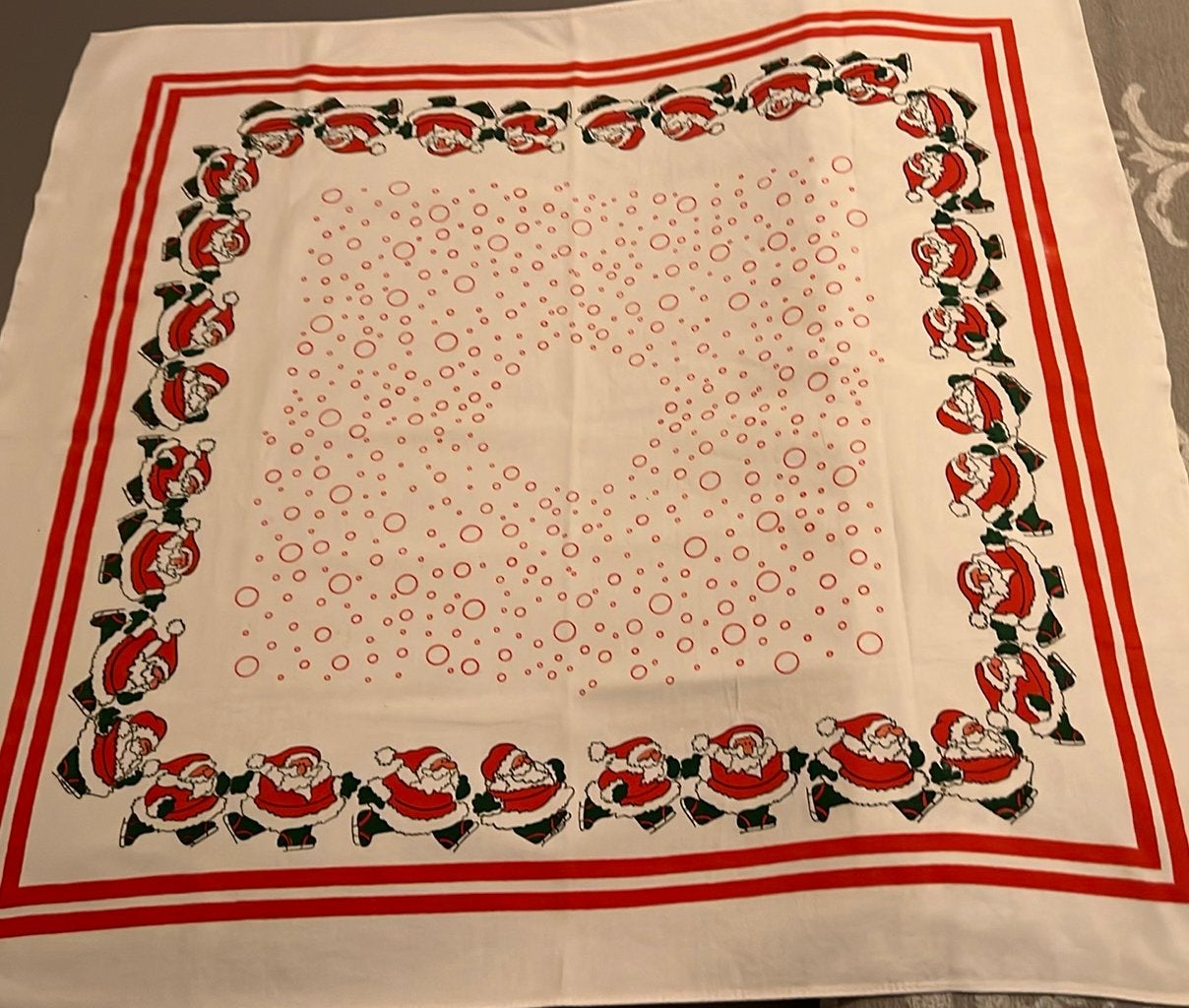 Vintage Kerstkleed. Tafellaken. Katoen. Kerstmis., Ophalen of Verzenden, Zo goed als nieuw
