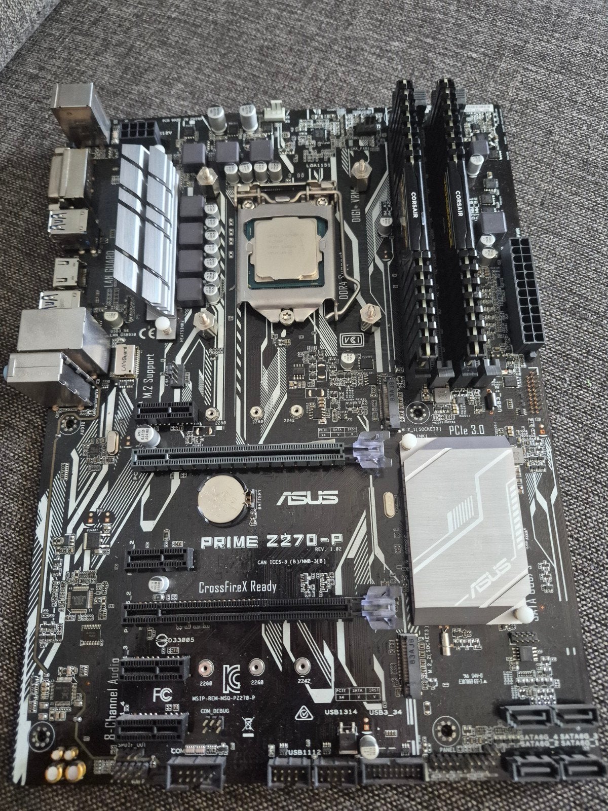 ASUS Prime Z270-P Moederbord met Intel i5-7500 en 16GB RAM, Ophalen, Gebruikt, LGA 1151, DDR4
