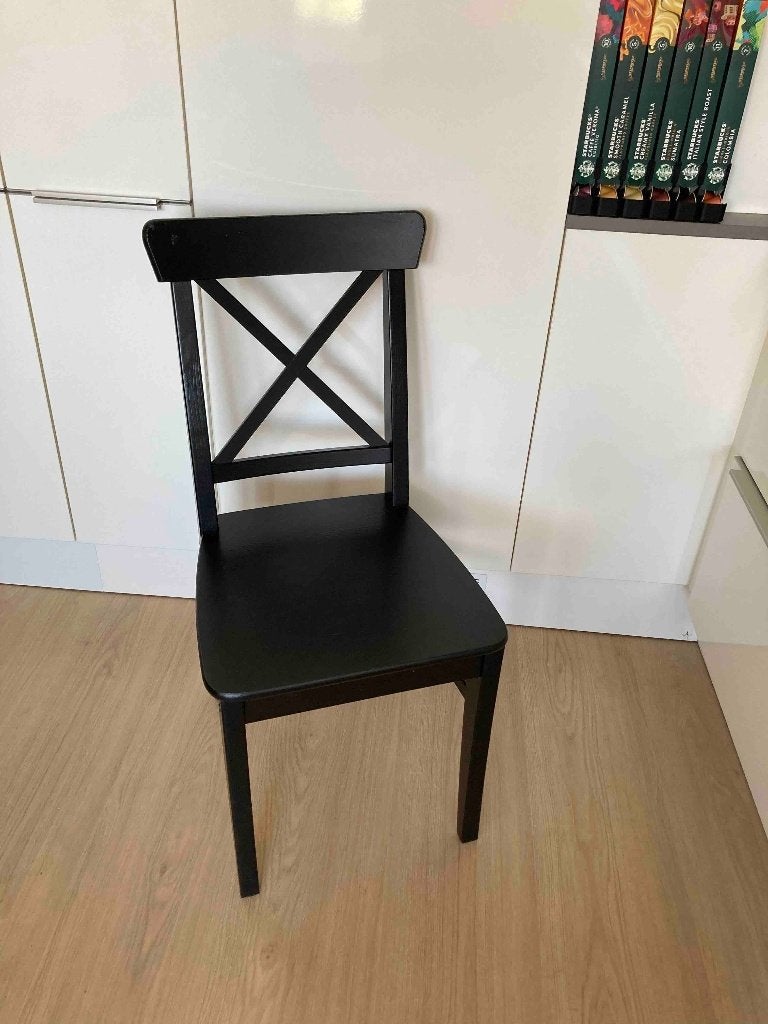 IKEA INGOLF chair Black x 2, Huis en Inrichting, Stoelen, Ophalen, Zo goed als nieuw, Zwart, Eén