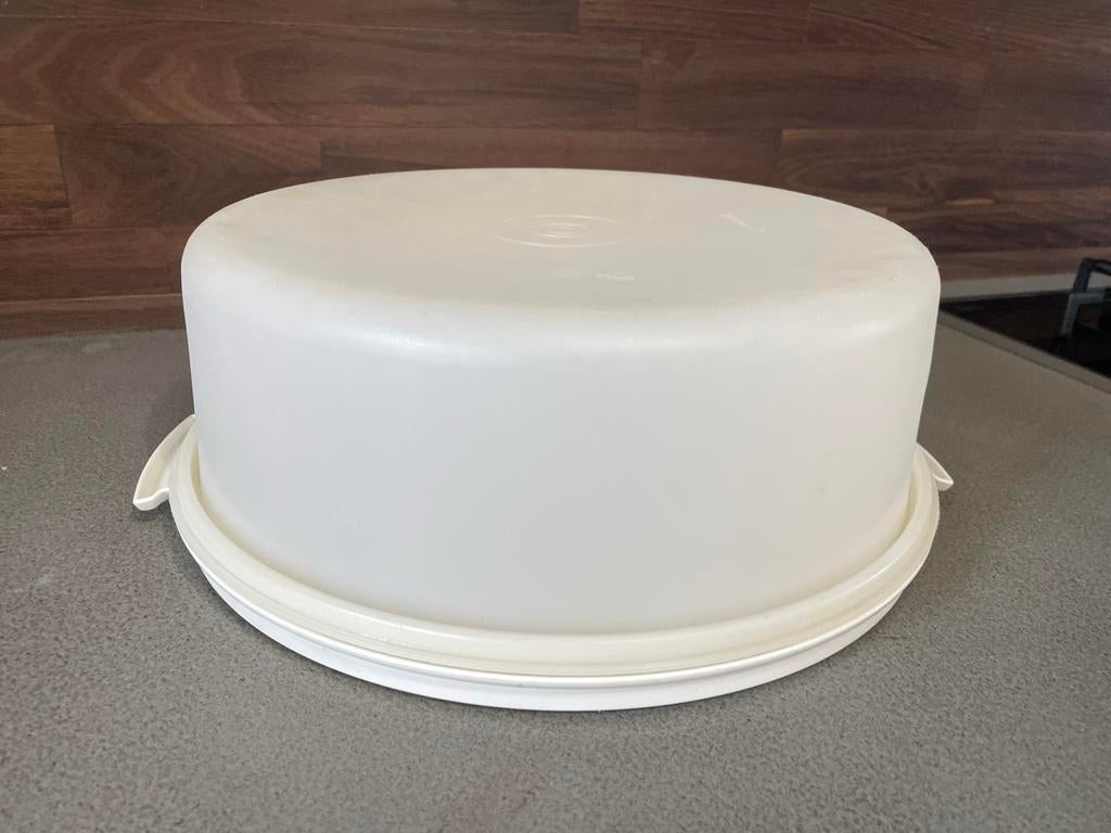 Tupperware taartbewaardoos wit - max. 30 cm, Huis en Inrichting, Keuken | Tupperware, Ophalen of Verzenden, Zo goed als nieuw