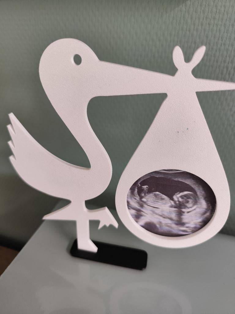 3D Ooievaar Zwangerschap Aankondiging Cadeau, Kinderen en Baby's, Ophalen of Verzenden, Nieuw, Kraamcadeau