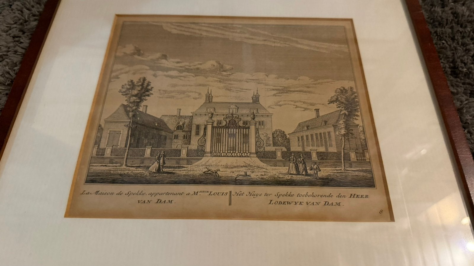 Gravure ‘Huis ter Spekke’ Lisse, Ophalen of Verzenden, Voor 1940, Zo goed als nieuw, Overige onderwerpen