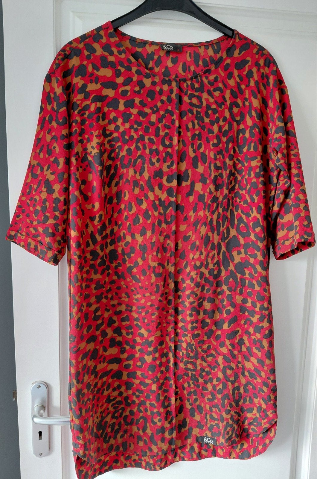 Blouse/jurk met luipaardprint - &Co Woman, &Co Woman, Ophalen of Verzenden, Zo goed als nieuw, Maat 36 (S)