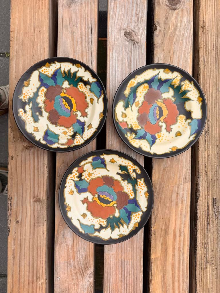Set van 3 plateel Regina Lydia wandborden, Ophalen of Verzenden