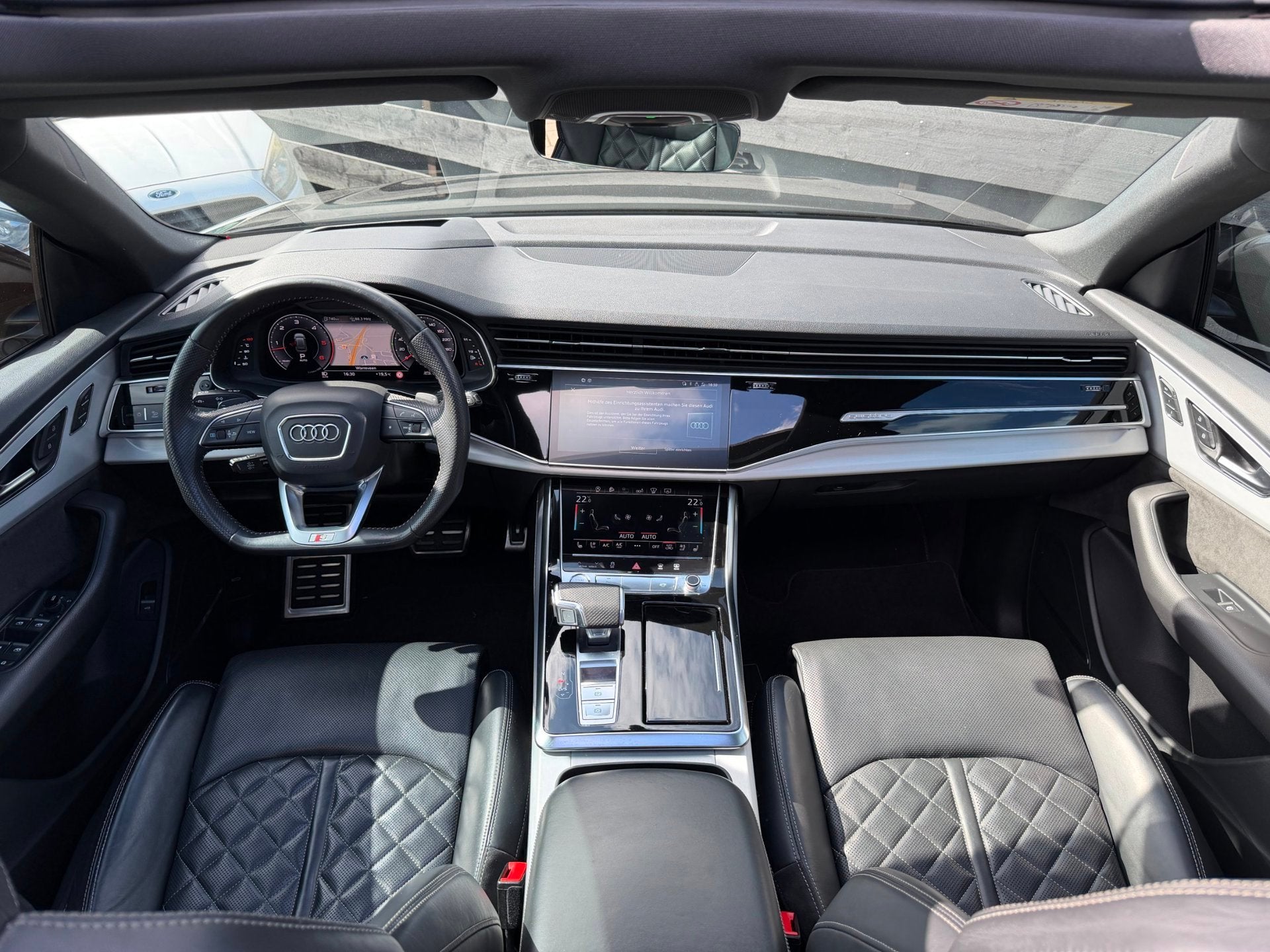 Audi Q8 50 TDI quattro S Line I PANO I Matrix I Trekhaak I L, Auto's, Automaat, Gebruikt, Zwart, Bedrijf