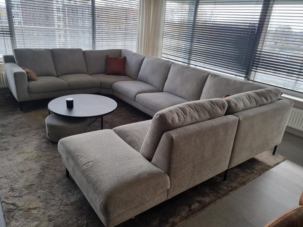 Taupe kleed 400 x 300 cm, Ophalen, Velours, Overige typen, Zo goed als nieuw