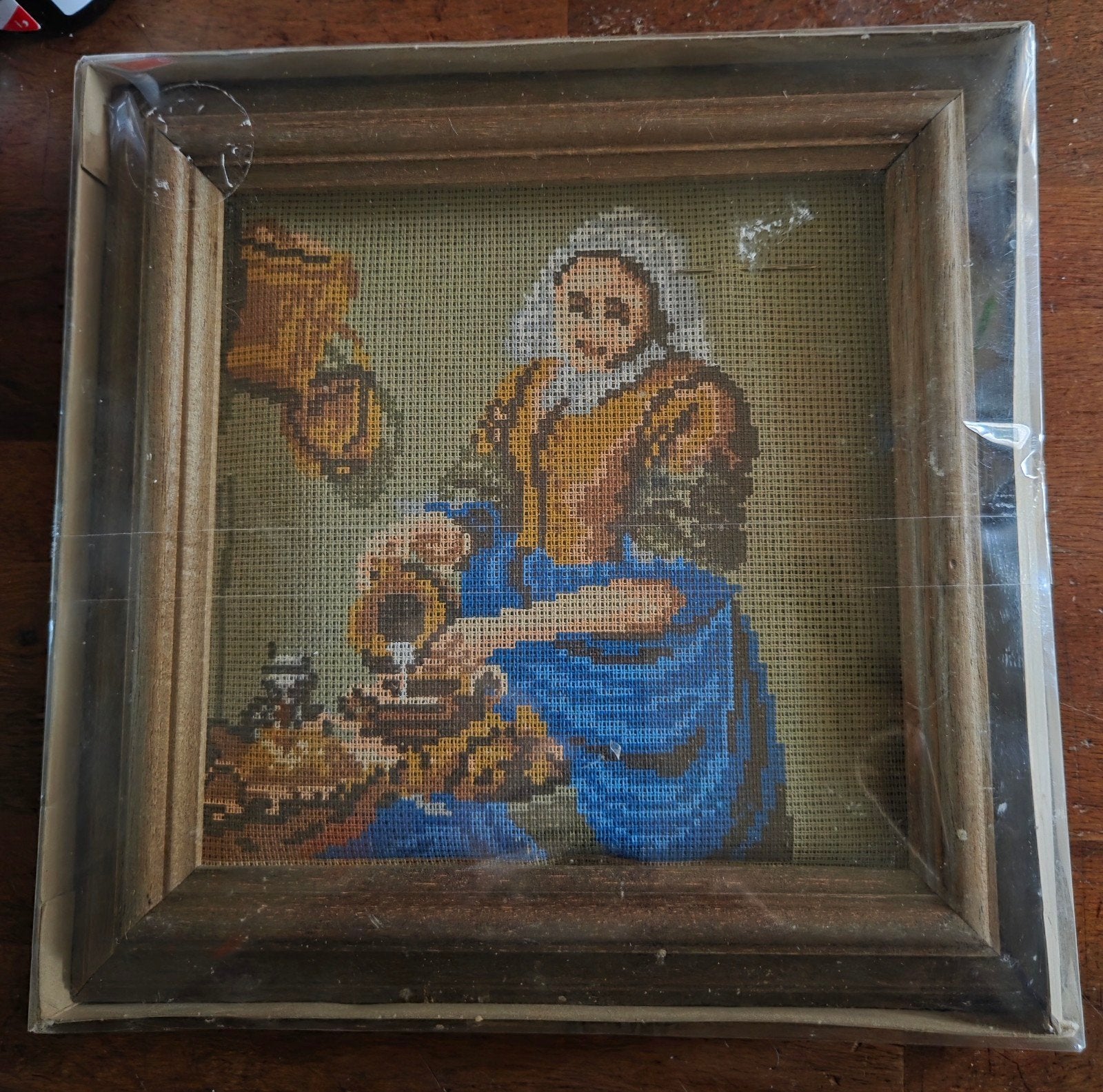 Vintage Gobelin "Balina" borduurpakket met houten lijst, Ophalen of Verzenden, Nieuw, Handborduren, Borduurpakket
