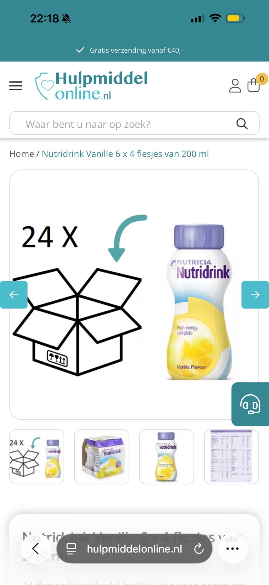 Ensure plus en nutridrink, Ophalen of Verzenden