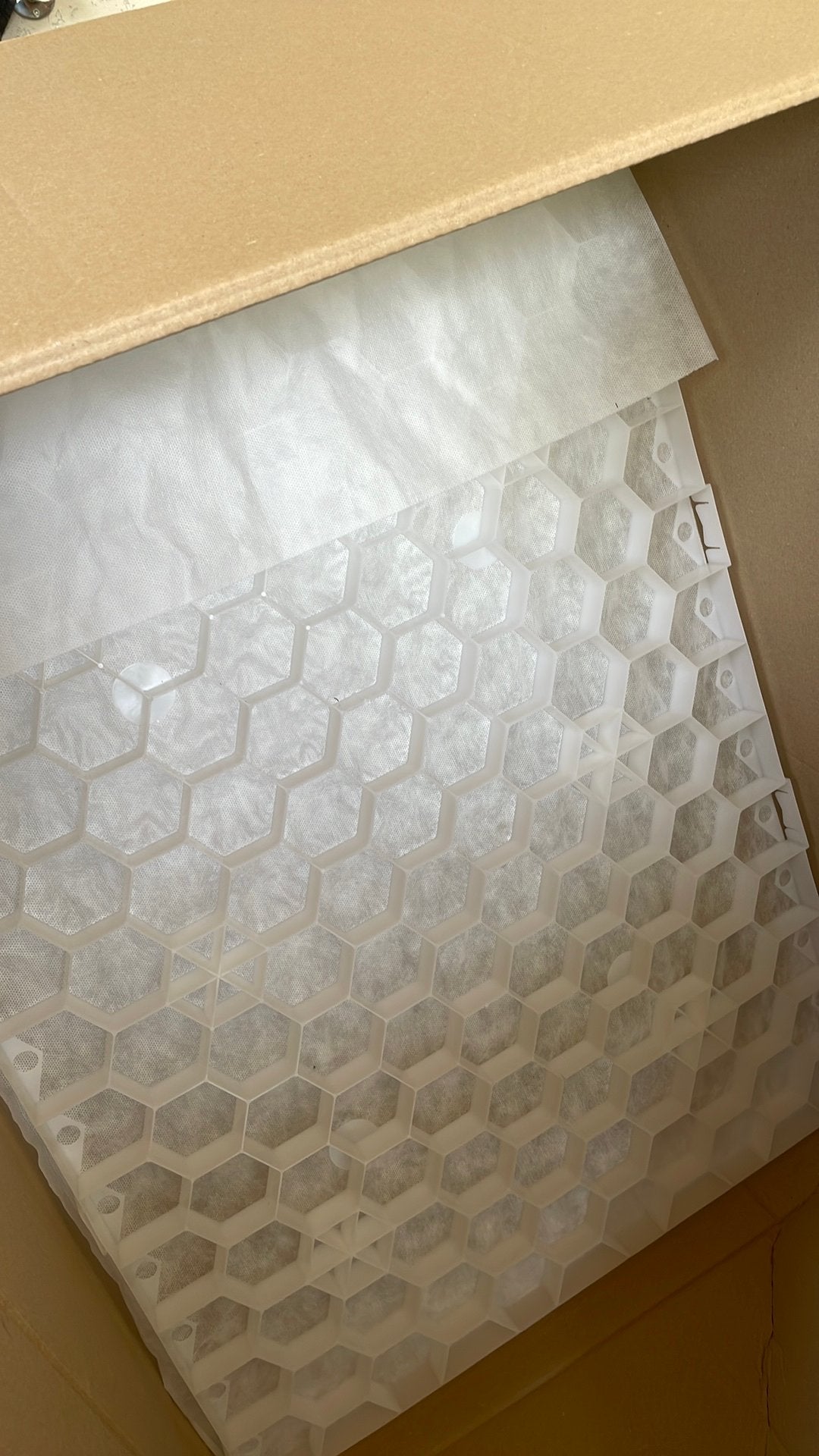 Grintplaat met worteldoek er aan vast, Overige materialen, Wit, Nieuw, Ophalen of Verzenden
