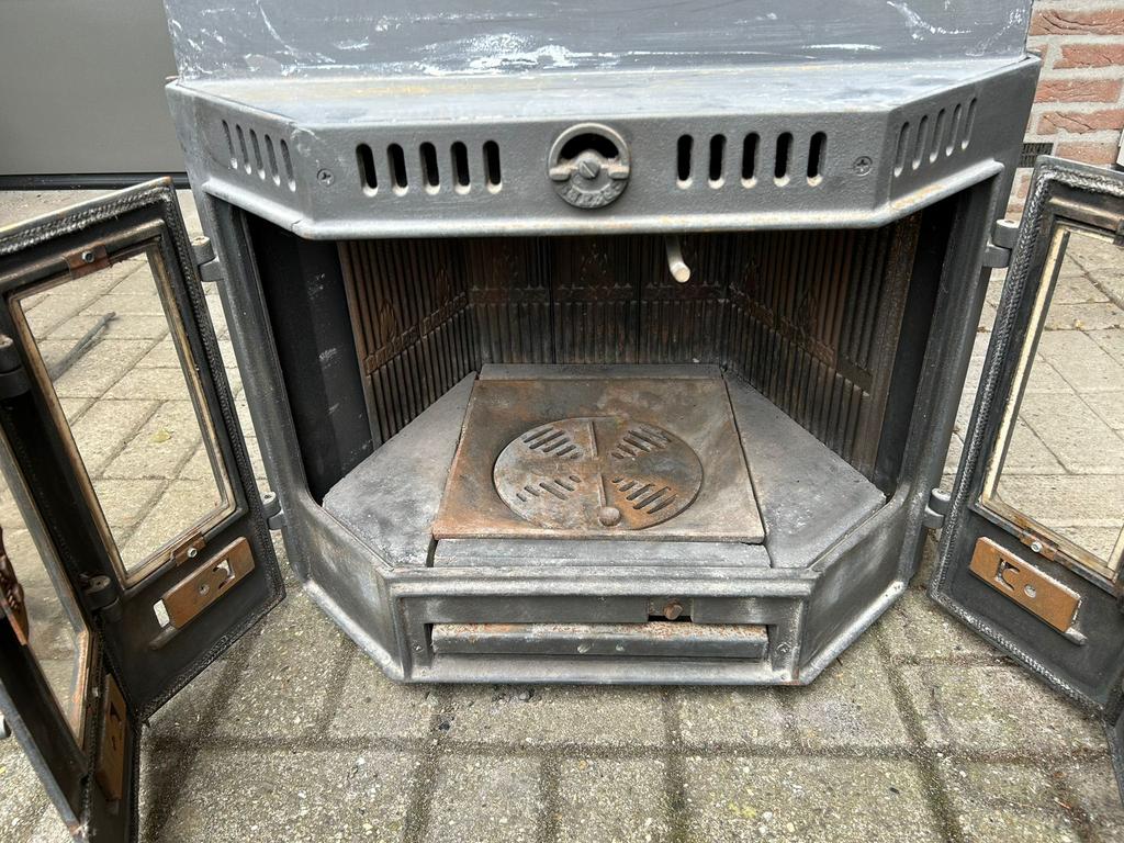 Barbas Energa inbouwhaard/ open haard, Huis en Inrichting, Ophalen, Gebruikt, Inbouwhaard, Houthaard