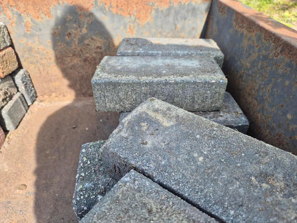 Straatklinkers gratis afhalen 10x20x5 cm, rood gri, Tuin en Terras, Tegels en Klinkers, Ophalen of Verzenden, Gebruikt, Beton
