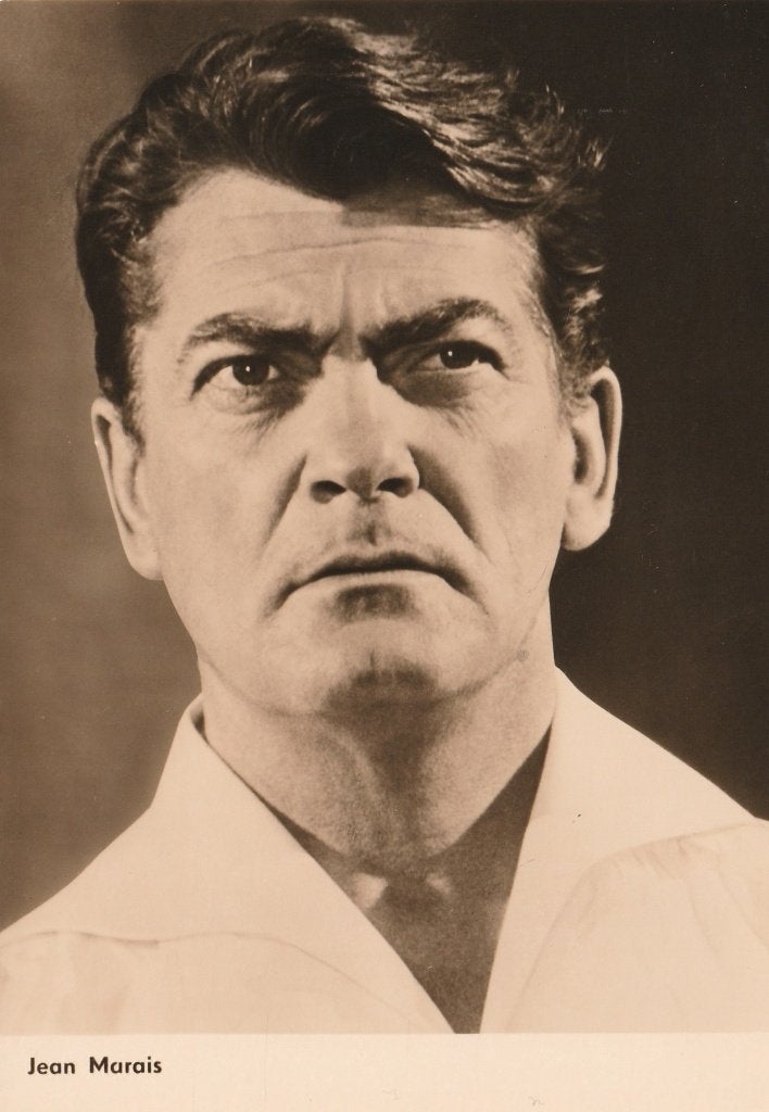 Oude Kaart Jean Marais, Verzenden, 1960 tot 1980, Ongelopen, Sterren en Beroemdheden