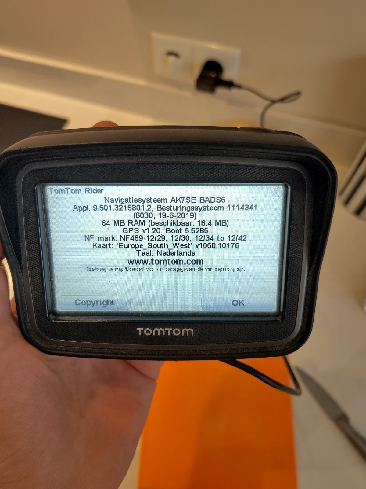 TomTom Rider V5 4GD00 Europa Motor Navigatie Systeem, Ophalen of Verzenden, Gebruikt