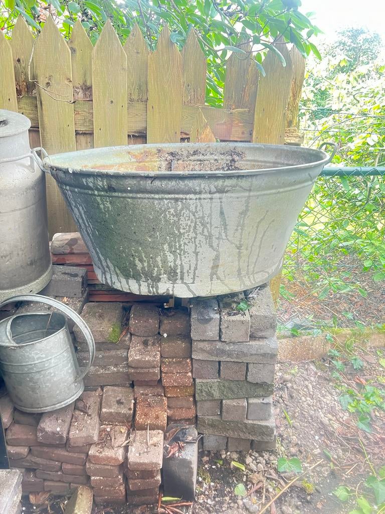 Vintage Zinken Badkuip - Decoratief of voor Tuin, Ophalen of Verzenden