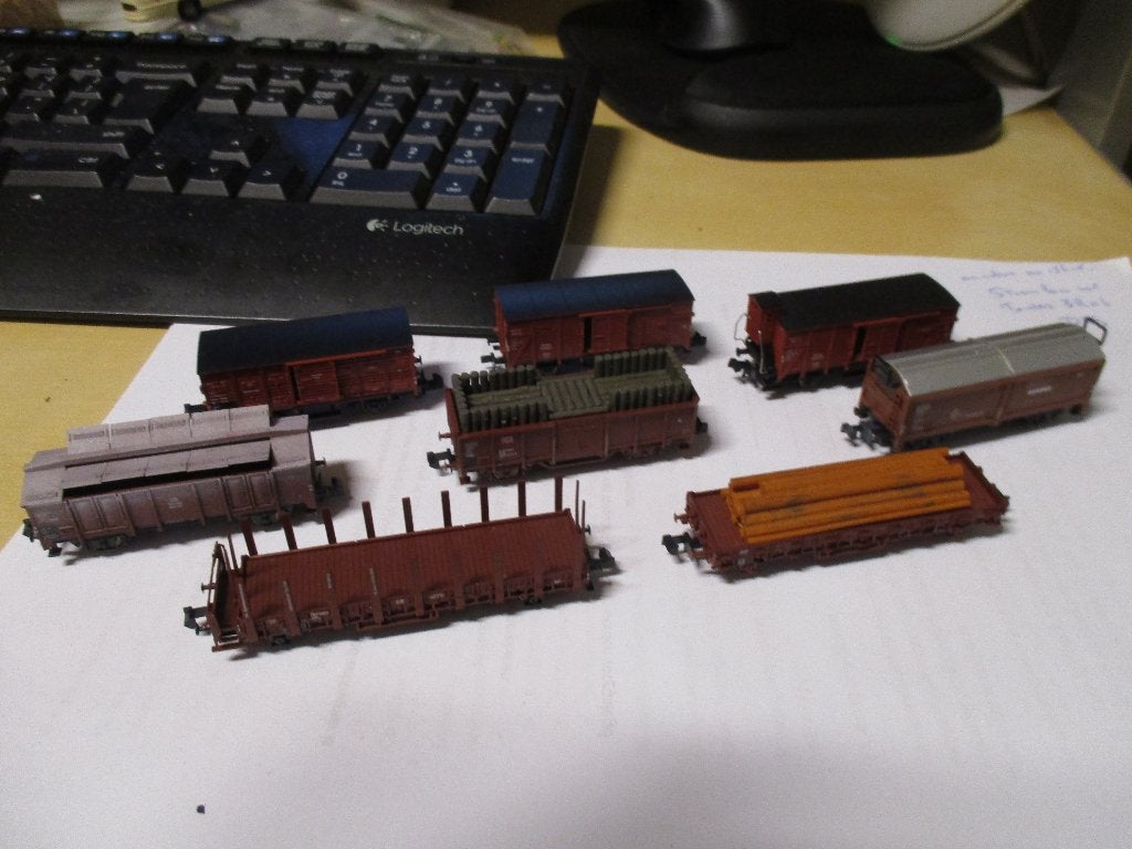 Leuke set N spoor  goederenwagons in mooie staat, NVT, Gebruikt, Gelijkstroom, Trix