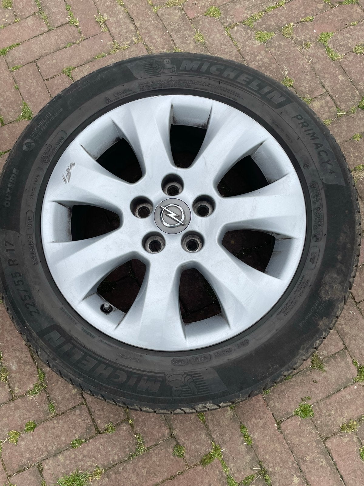 4 opel insigniaVelgen met Michelin banden- 225/55 R17, Auto-onderdelen, Banden en Velgen, Ophalen, Gebruikt, Banden en Velgen