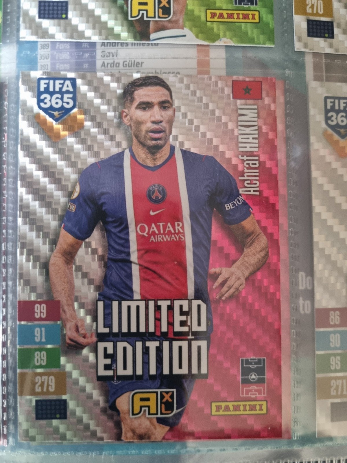 Panini Adrenalyn xl Fifa 365 2027 Limited Edition Hakimi, Ophalen of Verzenden, Zo goed als nieuw, Plaatje