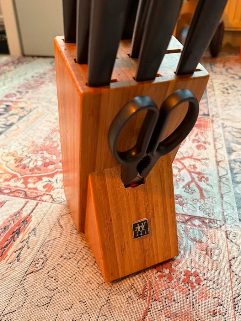 Zwilling Keuken Houten Messenblok Set Keukenmessen 8-delig, Ophalen of Verzenden, Gebruikt