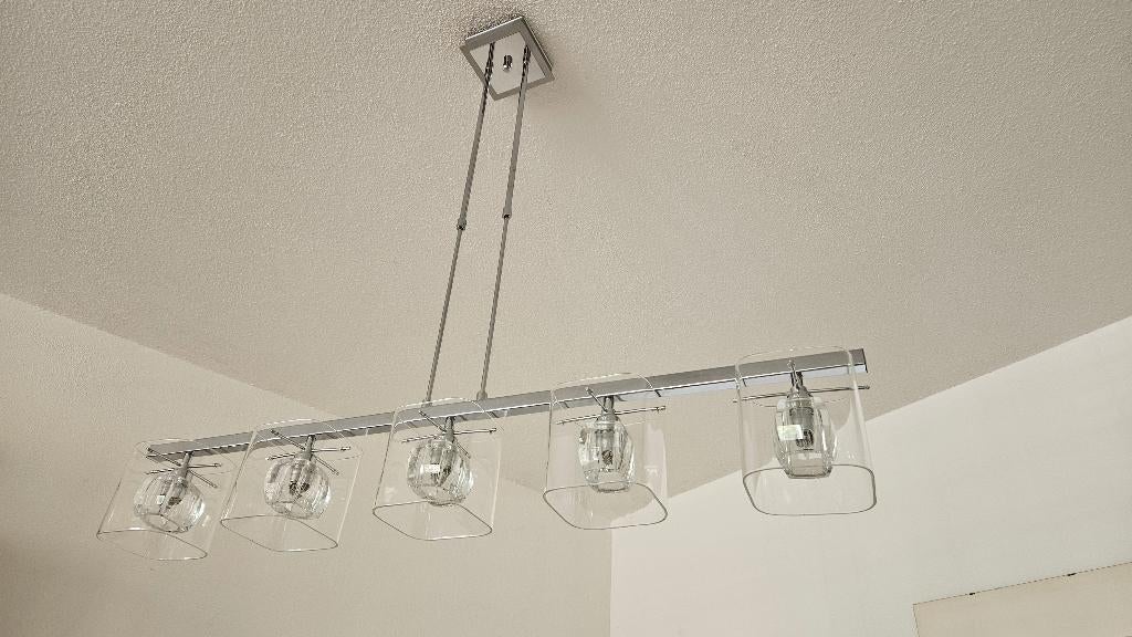 Mooie plafondlamp van Spaanse makelij, Ophalen, Gebruikt, Glas, Modern
