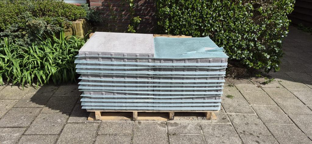 Nieuwe betontegels (GeoCorso-parma) grijs, 60x60x4, Tuin en Terras, Ophalen, Nieuw, 5 tot 10 m², Beton