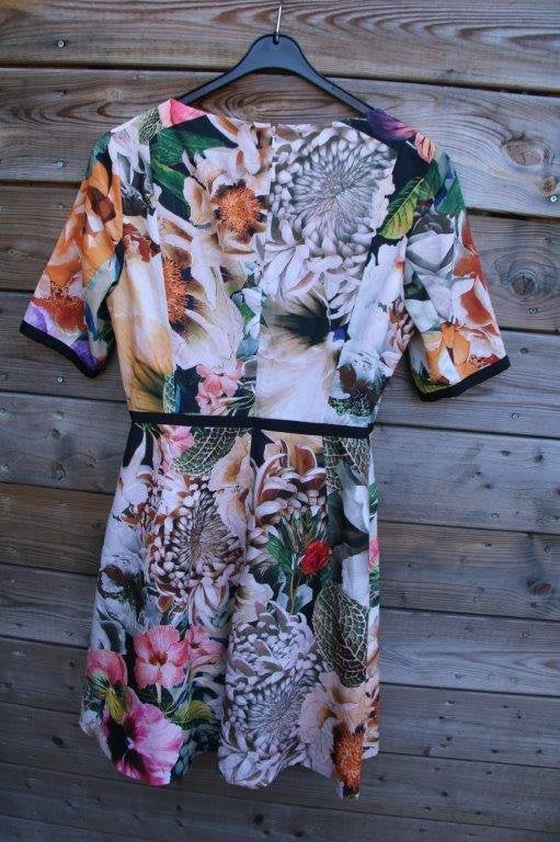 Jurk gekleurd Ted Baker mt 2 (S) Vaste prijs, Overige kleuren, Ophalen of Verzenden, Zo goed als nieuw, Knielengte
