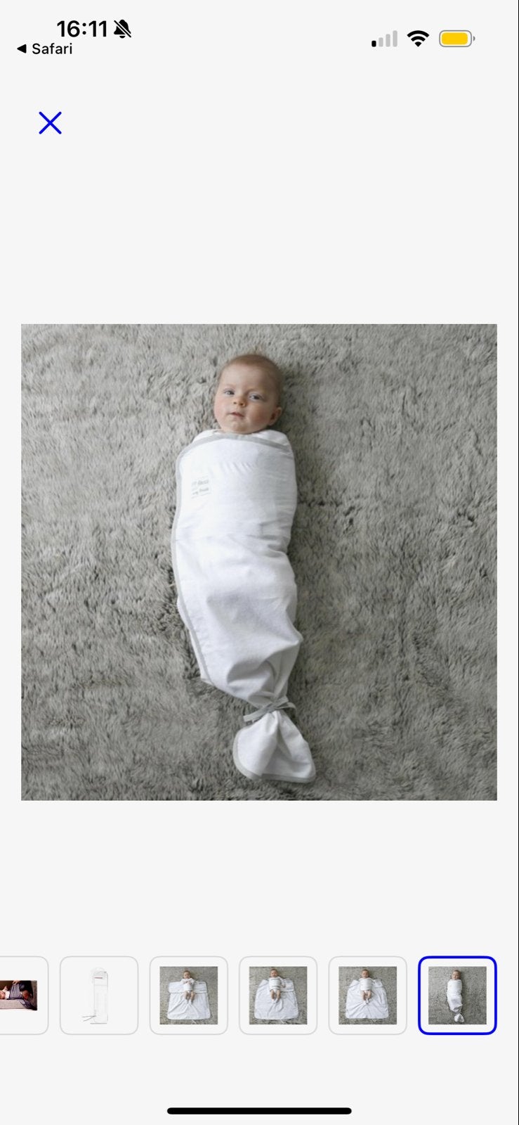 Pacco Picolo Witte inbakerdoek voor baby's 4-7kg, Ophalen of Verzenden, Gebruikt, 70 tot 85 cm, Bakerzak of Bakerdoek