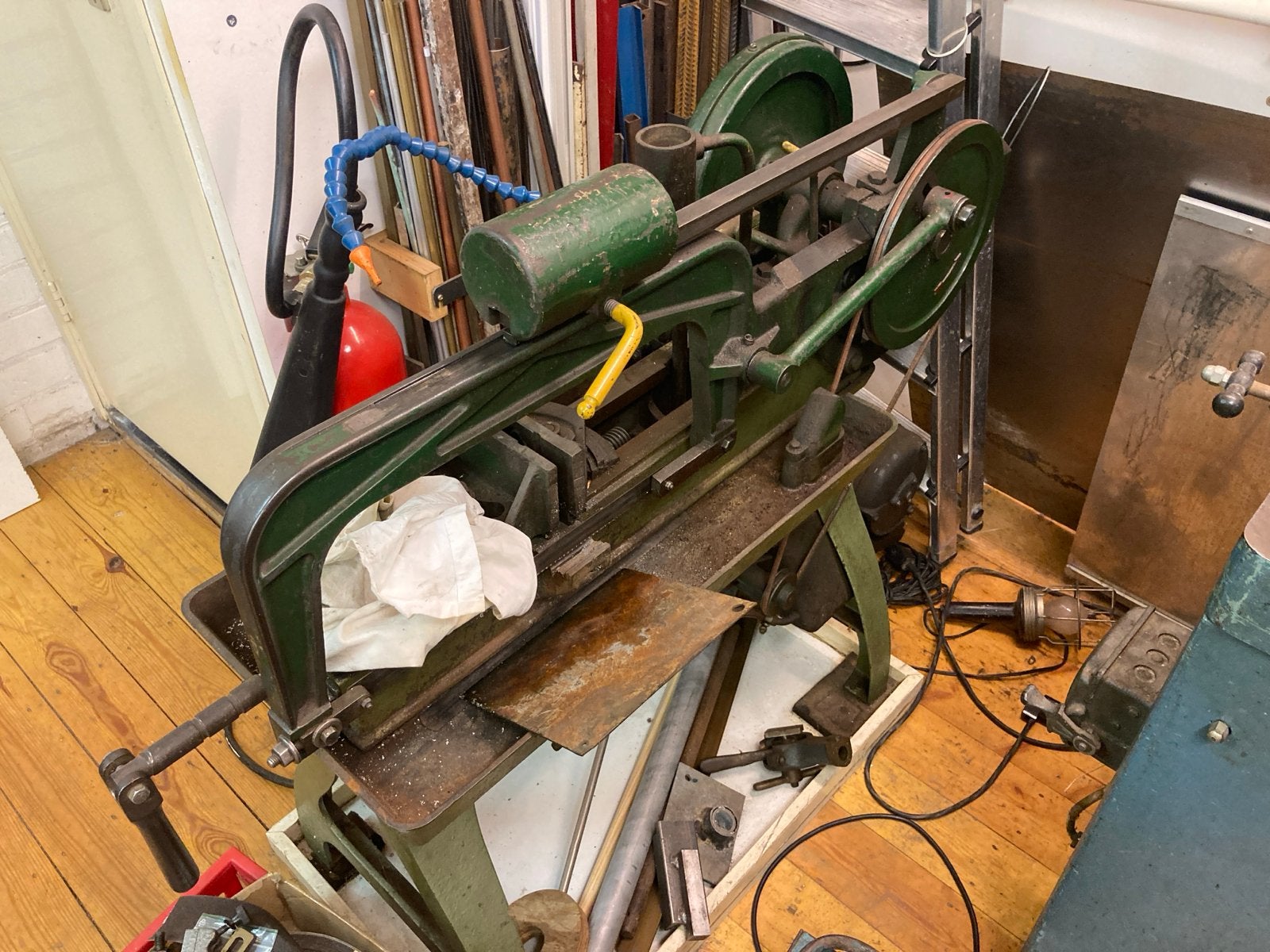 IJzerzaag Machine - buig machine - plaat knip machine, Gebruikt, 70 mm of meer, Overige typen, Ophalen of Verzenden