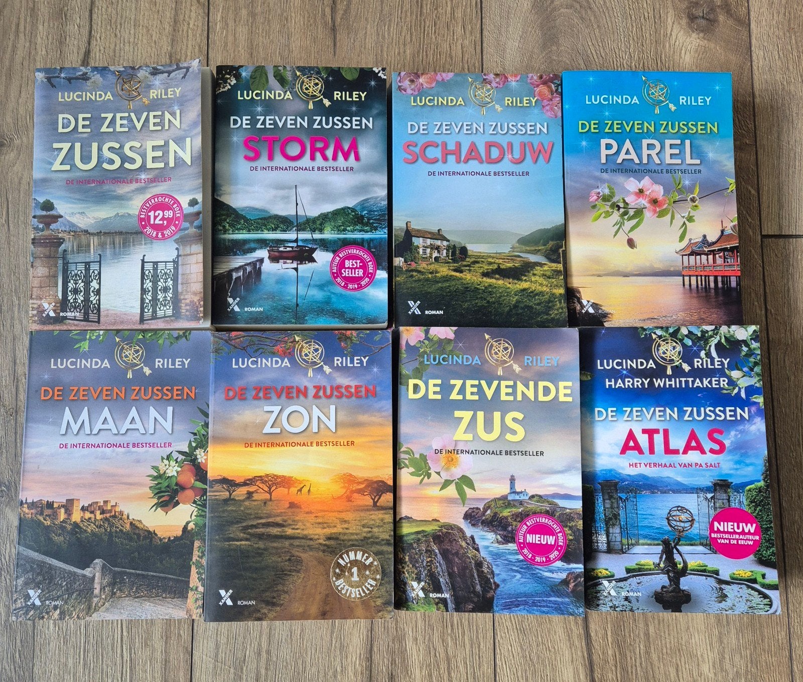 De Zeven Zussen - Complete serie (8 boeken incl. Atlas), Boeken, Ophalen of Verzenden, Gelezen