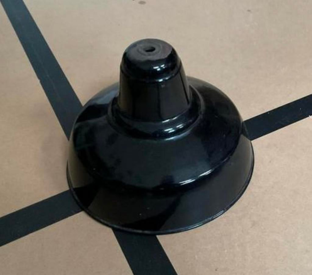 Authentieke emaille gaslamp kap, Huis en Inrichting, Ophalen, Zo goed als nieuw